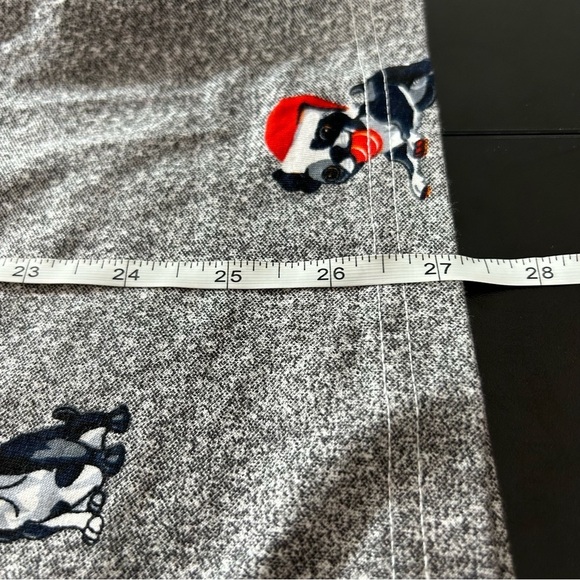 Denim & Flower Ricky Singh Men's Holiday Pug Dog Shirt Gray Red Size Medium - Picture 6 of 7